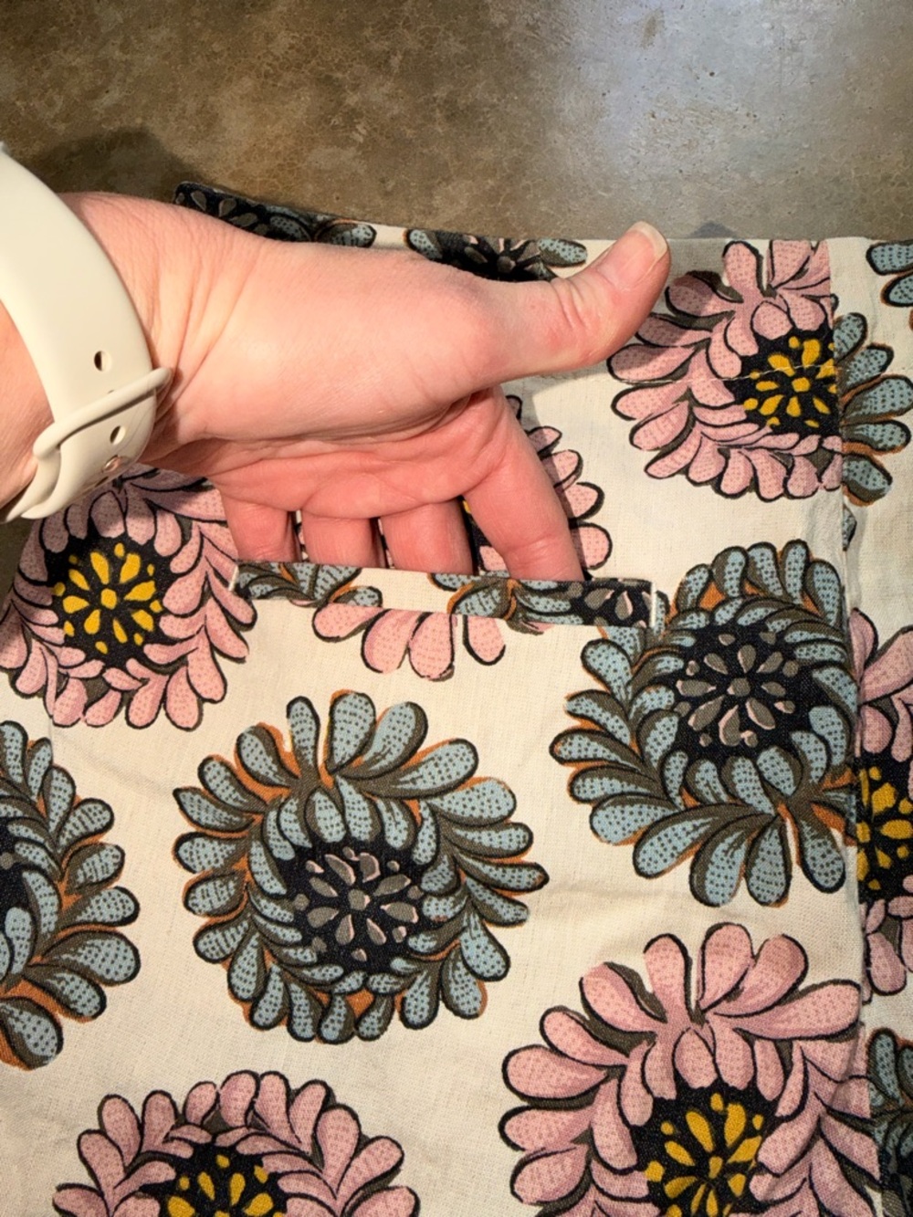 LOFT Floral Chino Shorts Pink Blue Summer Preppy - Size 4 - Picture 7 of 11